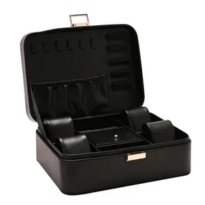 Black Oblong Jewellery Box With Lift Up Lid