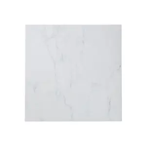 Colours Elegance White Gloss Marble effect Ceramic Indoor Wall & floor Tile, Pack of 7, (L)450mm (W)450mm