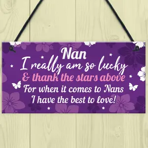 Red Ocean Keepsake Gifts For Nan Nanny Birthday Christmas Plaque Gift From Grandchildren Grandparent Plaque