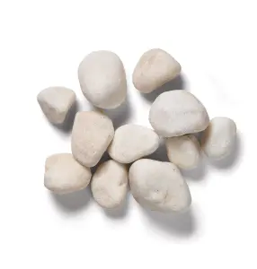 Kelkay Pearl White Cobbles Premium Aggregates Cobbles Bulk Bag 750kg