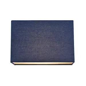 Contemporary and Stylish Navy Midnight Blue Linen Fabric Rectangular Lamp Shade