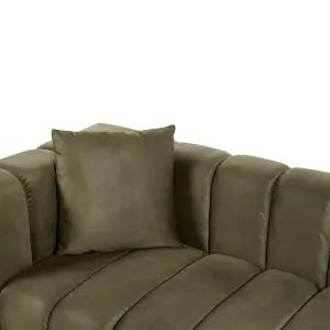 Left Hand Velvet Chaise Lounge Green LANNILS