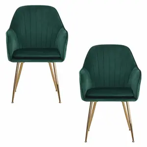 Elianna Upholstered Dining Chair (Set of 2) Emerald green