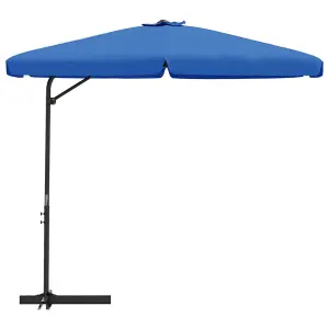 Berkfield Outdoor Parasol with Steel Pole 300 cm Azure Blue