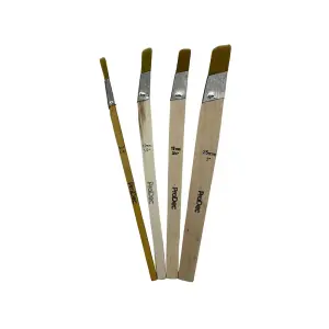 Prodec Synthetic Slant Cut Lining Fitch Paint Brush Set 4 Piece