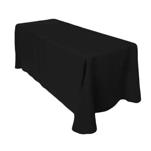 Neel Blue Rectangular Tablecloth 228cm x 335cm - Black (pack of 10)