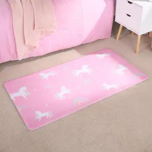 Unicorn Kids Rug Washable Supersoft Carpet Anti Slip Living Bedroom Floor Mat