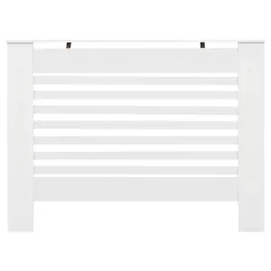 Radiator Cover White 112x19x81.5 cm MDF