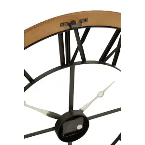 Interiors by Premier Vitus Black Metal Wall Clock