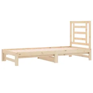 Berkfield Pull-out Day Bed 2x(90x190) cm Solid Wood Pine