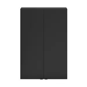 GoodHome Imandra Matt Black Double Wall cabinet (W)600mm (H)900mm