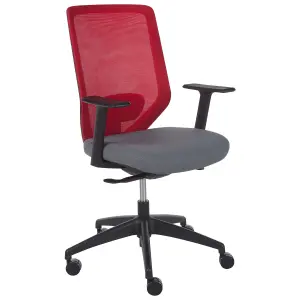 Beliani Traditional Office Chair Red VIRTUOSO