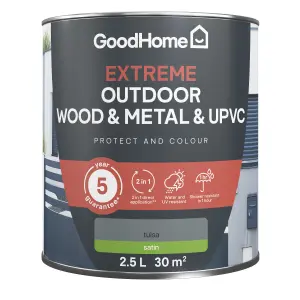 GoodHome Extreme Outdoor Tulsa Satinwood Multi-surface paint, 2.5L