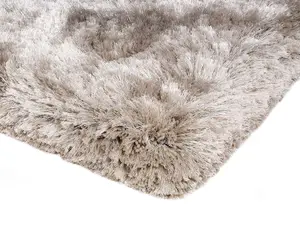 Handmade Rug, Luxurious Rug for Bedroom, Easy to Clean Plain DiningRoom Rug, Sparkle Rug, Sand Shaggy Rug-140cm X 200cm