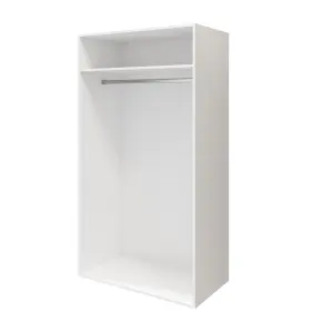 GoodHome Atomia Freestanding High gloss white Particle board Wardrobe (H)1875mm (W)1000mm (D)600mm