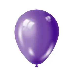 Globos Latex Plain Balloon (Pack of 100) Purple (One Size)