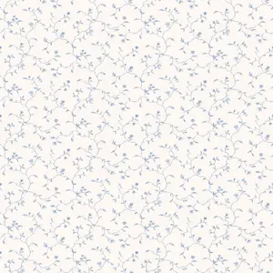 Galerie Miniatures 2 Blue White Small Floral Trail Smooth Wallpaper