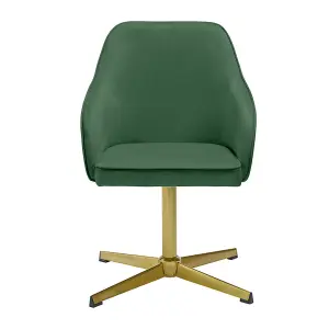 Newux Office Chair Green Velvet Seat