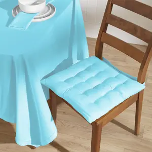 Homescapes Blue Cotton Square Tablecloth 137 x 137 cm