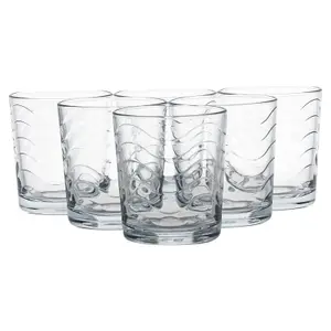 Queensway Home & Dining Height 9cm Scotch Height 9cm Scotch Whiskey Glasses Spirits Water Bourbon Glass Drinking Tumblers Gift Set