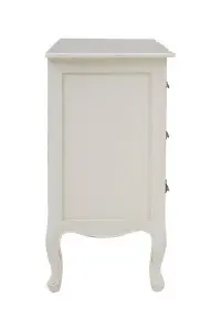 Loire Three Drawer Chest - Wood - L40 x W80 x H80 cm - White