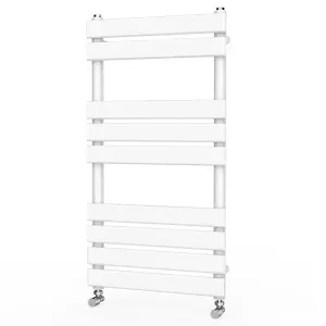 Rinse Flat Panel White Towel Radiator Bathroom Heated Towel Rail 950x500mm