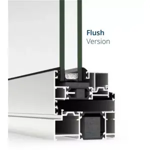 1045mm (W) x 995mm (H) Aluminium Flush Casement - 2 Top Opening Windows - Anthracite Internal & External