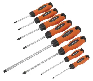 Sealey Screwdriver Set 8pc Hi-Vis Orange HV003