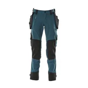 Mascot Advanced Trousers with Holster Pockets and Stretch - Dark Petroleum   (31.5) (Leg Length - Regular)