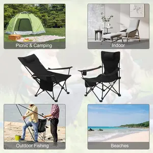 Mineo Folding Camping Chair Black