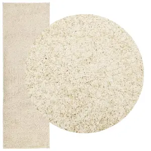 Shaggy Rug PAMPLONA High Pile Modern Gold 80x250 cm