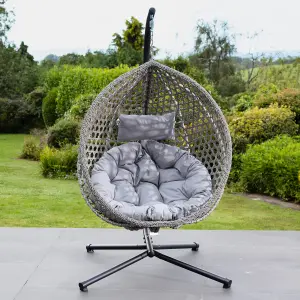 Bradshaw Swing Egg Pod Chair - Light Grey