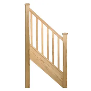 Southern Yellow Pine Handrail Contemporary 3.0m - No Groove UK Manufactured Traditional Products Ltd