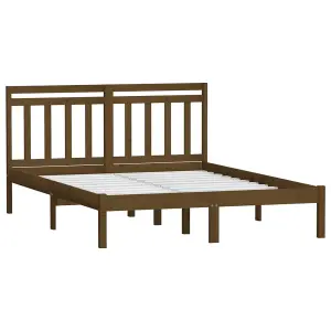 Berkfield Bed Frame Honey Brown Solid Wood Pine 120x200 cm