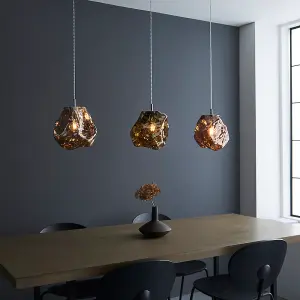 Granite Copper Metallic Glass Modern contemporary 1 light Ceiling Pendant