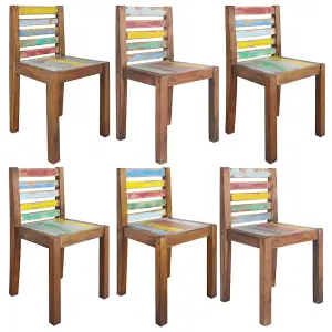 Berkfield Dining Chairs 6 pcs Solid Reclaimed Wood