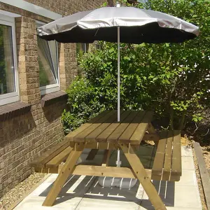 UMBRELLA HEAVEN Silverback UV Protective Garden and Beach Parasol