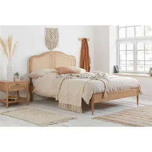 Birlea Leonie Super King Rattan Bed Oak