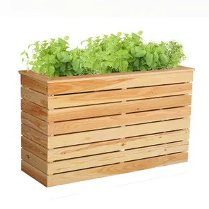 Marta Larch timber deep Trough planter 1220x420mm