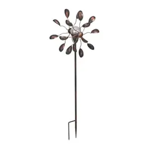 Solar Powered Wind Spinner Extra Large Wind Sculpture LED Solar Light Garden Decoration