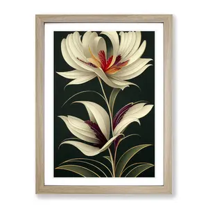 The Cosmopolitan Flower - Single Picture Frame Print Oak Framed / 64cm H x 46cm W x 2cm D