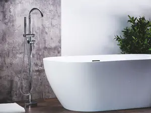 Freestanding Bathtub Faucet TUGELA Silver