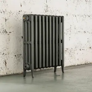 Arroll Neo-Classic Cast grey 4 Column Radiator, (W)634mm x (H)660mm