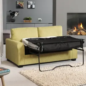 Dawson Fabric 3 Seat Sofa with Pull Out Sofa Bed - Green