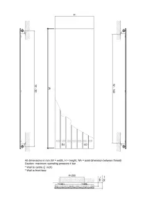 Ximax Vertiplan HWPV18045W White Vertical Designer 2835BTU Radiator, (W)445mm x (H)1800mm