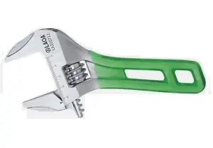 LAOA 320712, stubby wide opening jaws adjustable wrench 205mm long soft grip