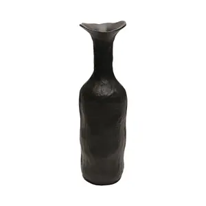 Hestia Slim Metal Vase - Black