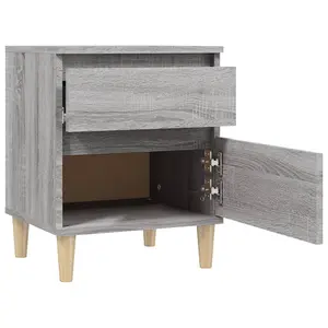 Berkfield Bedside Cabinet Grey Sonoma 40x35x50 cm