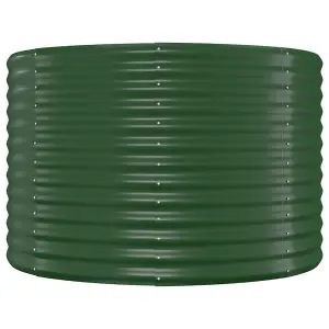 Berkfield Garden Planter Powder-coated Steel 175x100x68 cm Green