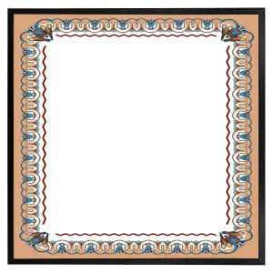 Egypt border (Picutre Frame) / 20x20" / Black